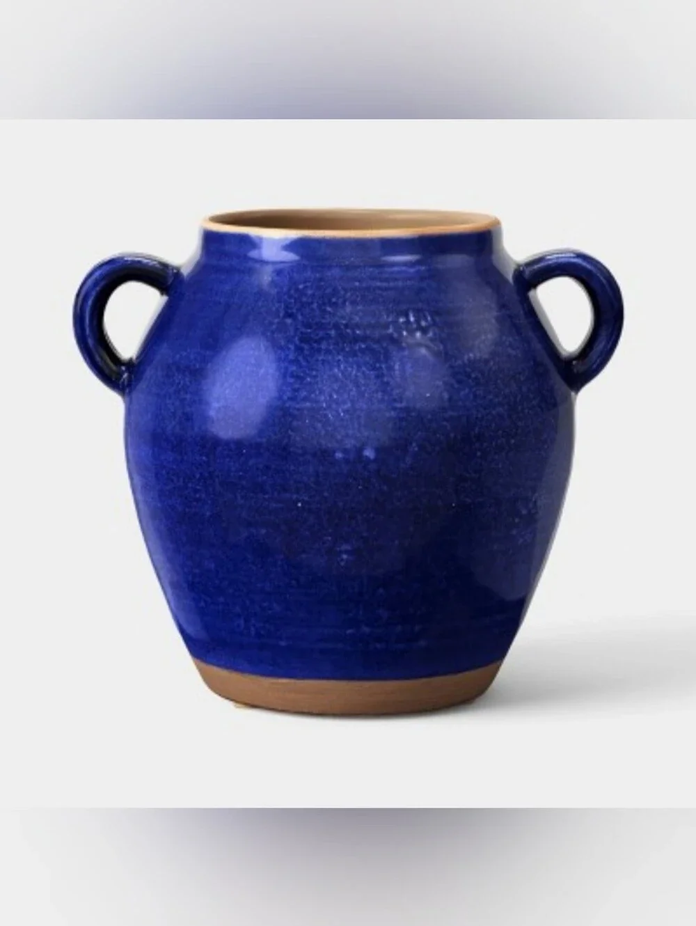 Medium Tuscan Ceramic Handled Vase Blue - Threshold